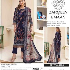 women's viscose printed 3 piece suit